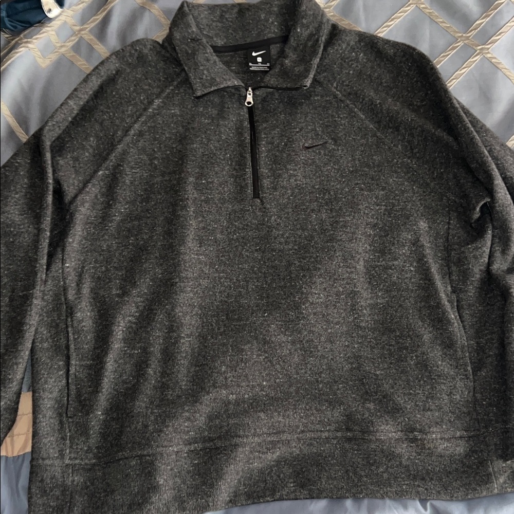Nike Men's Dark Charcoal Half-Zip Sweater